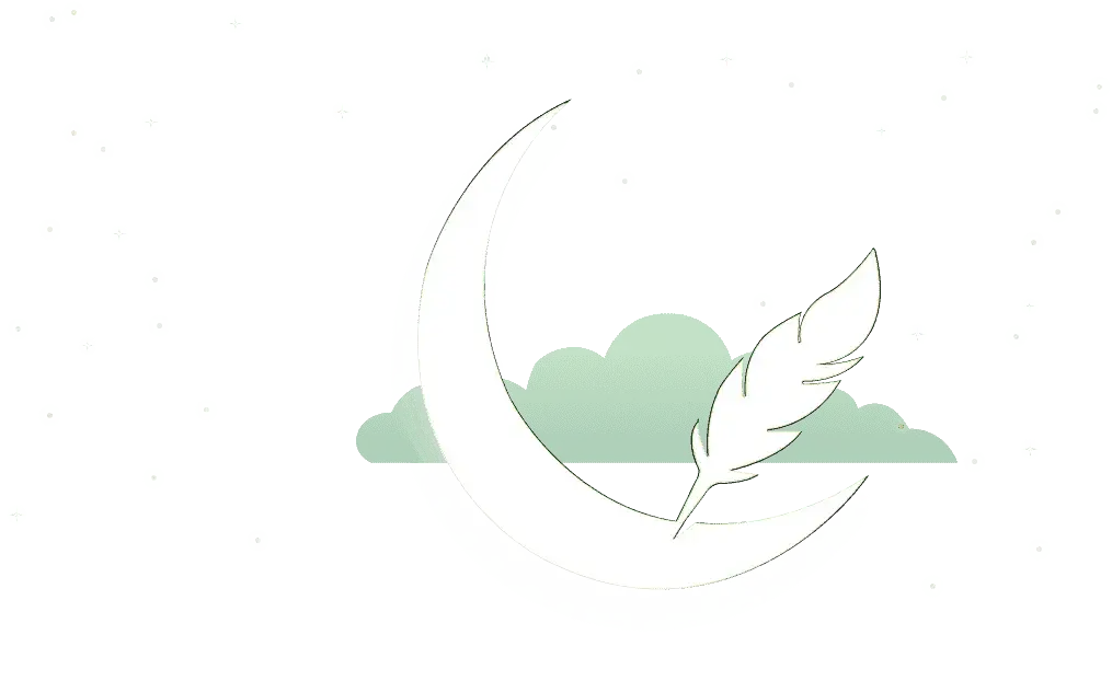 Illustration of moon, star, and cloud representing islamic dream meanings